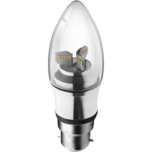 image of Kosnic 4W KTC LED BC/B22 Candle Warm White - KTC04CND/B22-SLV-N30