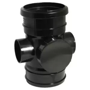 image of Floplast Ring Seal Soil Black Soil Access Pipe, (Dia)110mm