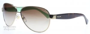 Image of Ralph RA4096 Sunglasses Gold / Cream / Brown 101/13 59mm