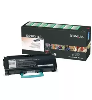 image of Lexmark E460 Extra High Yield Black Laser Toner Ink Cartridge