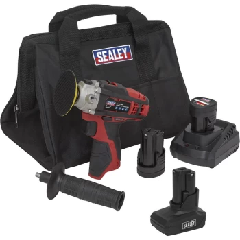 Image of CP1205KITB Cordless Polisher Kit Ø71mm 12V - 3 Batteries - Sealey
