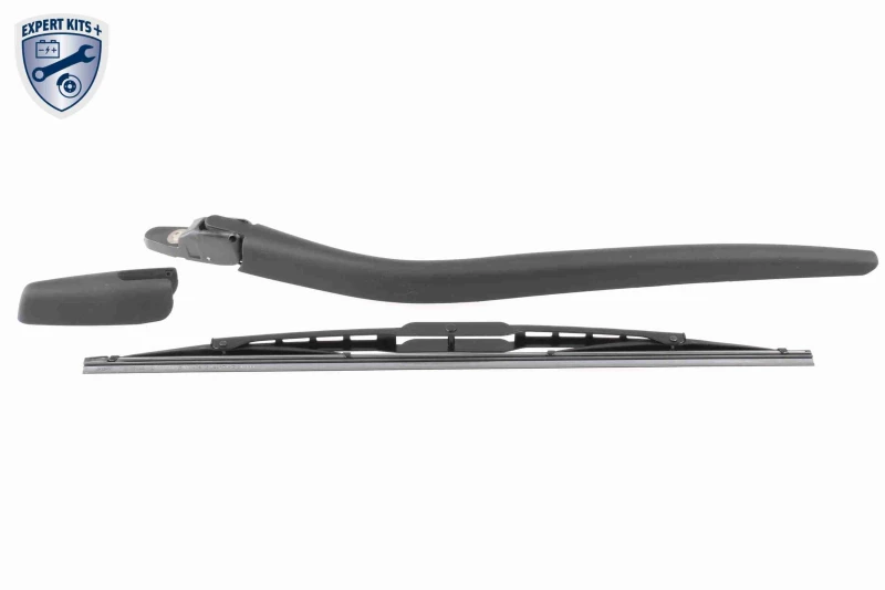 Image of VAICO V25-0849 Wiper Arm Set, window cleaning with integrated wiper blade GRP (Glass fibre Reinforced Plastic), PBT Wiper Arm Set,window cleaning (654