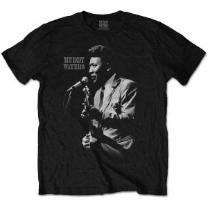 image of Muddy Waters - Muddy Live Mens Large T-Shirt - Black