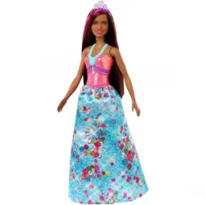 image of Barbie Dreamtopia Purple Crown Brunette Princess Doll