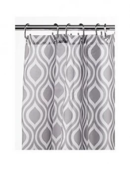 image of Croydex Grey Medallion Shower Curtain