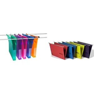 Image of Rexel Multifile Extra Foolscap Suspension File 30mm, Assorted Colours, Pack: 5