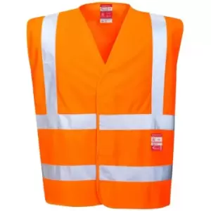 image of Portwest FR75ORRL/XL - sz L - XL Hi-Vis FR Vest - Orange - Orange