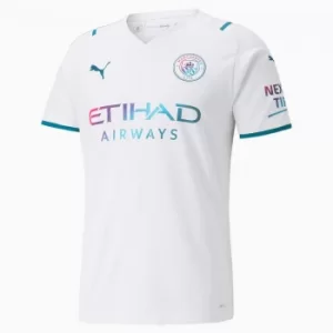 image of PUMA Man City Away Replica Mens Jersey, Aquamarine, size 2X Large, Clothing