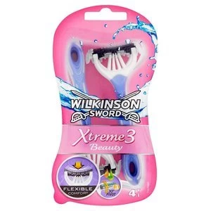 Image of Wilkinson Sword Xtreme 3 Beauty Disposable Razor x4