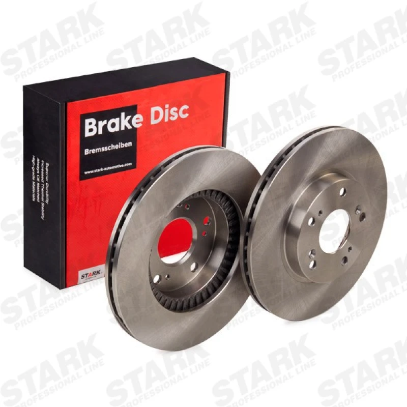 Image of STARK SKBD-0022107 Brake disc Front Axle, Vented, Cast Iron, Uncoated, Untreated, without bolts/screws Cast Iron Brake Disc (82)