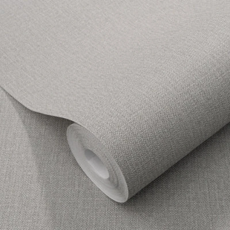 Image of Erismann Wallpaper Elle Decoration Luxury Plain Grey Woven Vinyl Wallpaper by Erismann Grey
