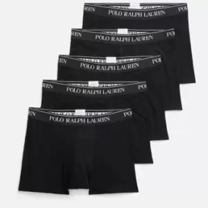 Image of Polo Ralph Lauren Mens 5 Pack Trunk Boxer Shorts - Black - S