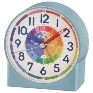 image of Seiko Childrens Time Teaching Alarm Clock - Blue