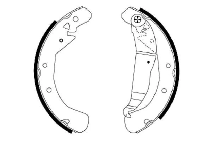 Image of HELLA Brake Shoe Set HELLA 8DB 355 001-631