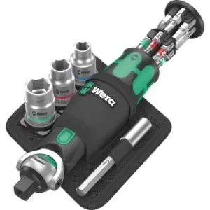 image of Wera 8009 Zyklop Pocket Set Imperial 2 Ratchet, Socket and Bit Set Combination