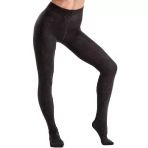 image of Couture Womens/Ladies Fashion Lurex Fleece Tights (1 Pair) (M) (Black)