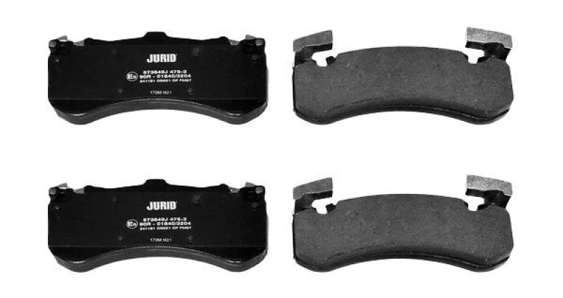 Image of JURID 573649J Brake pad set prepared for wear warning indicator, without accessories Brake Pad Set,disc brake (402)