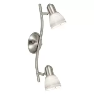 image of Netlighting Dakar 2 Light Ceiling Spotlight Satin Nickel, E14