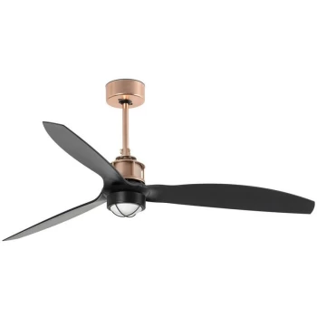 Image of Faro JUST - LED Copper, Black Ceiling Fan, 3000K