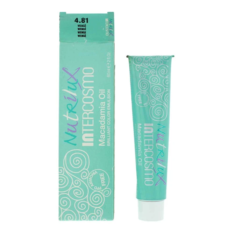 Image of Intercosmo Nutrilux Macadamia Oil 4.81 Wenge Hair Colour 60ml
