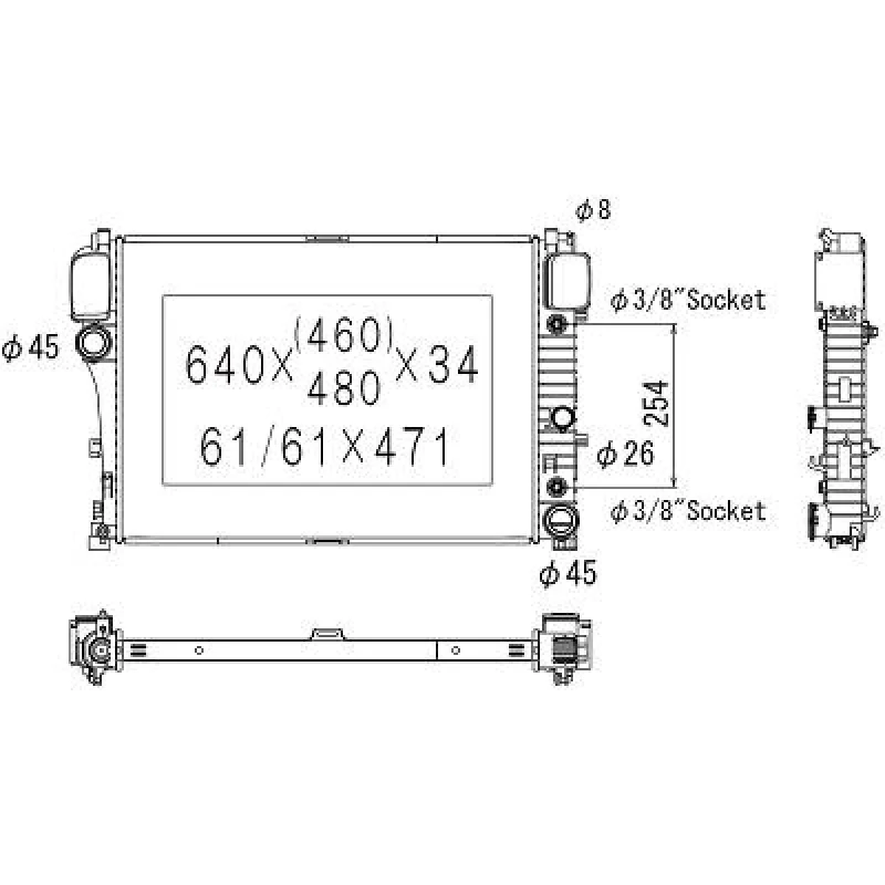 Image of Engine radiator DIEDERICHS DCM2420