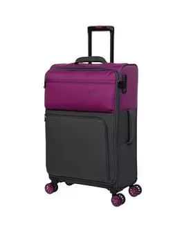 IT Luggage Duo Tone Medium Fuchsia/Magnet 8 Wheel Suitcase