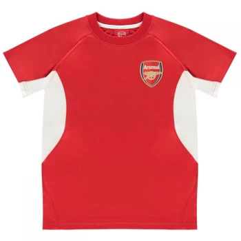 Image of Source Lab Arsenal FC Poly T Shirt Junior - Red/White