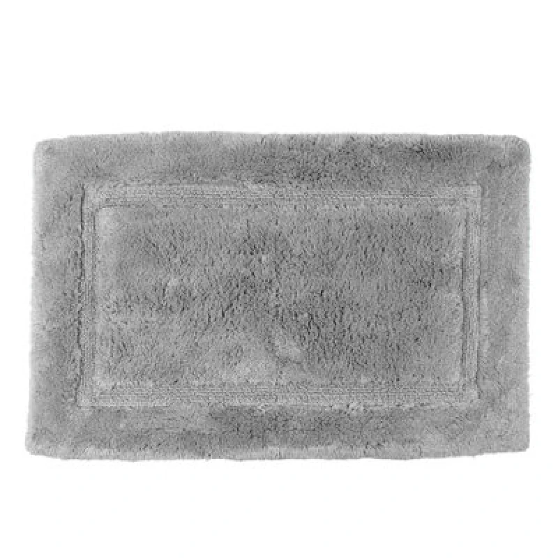 Image of Allure Bath Fashions Bamboo Cotton Non-Slip Bath Mat - Silver Grey