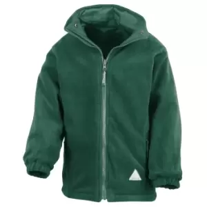 Image of Result Childrens/Kids Reversible Storm Stuff Anti Pilling Fleece Waterproof Jacket (9/10) (Bottle Green/Bottle Green)