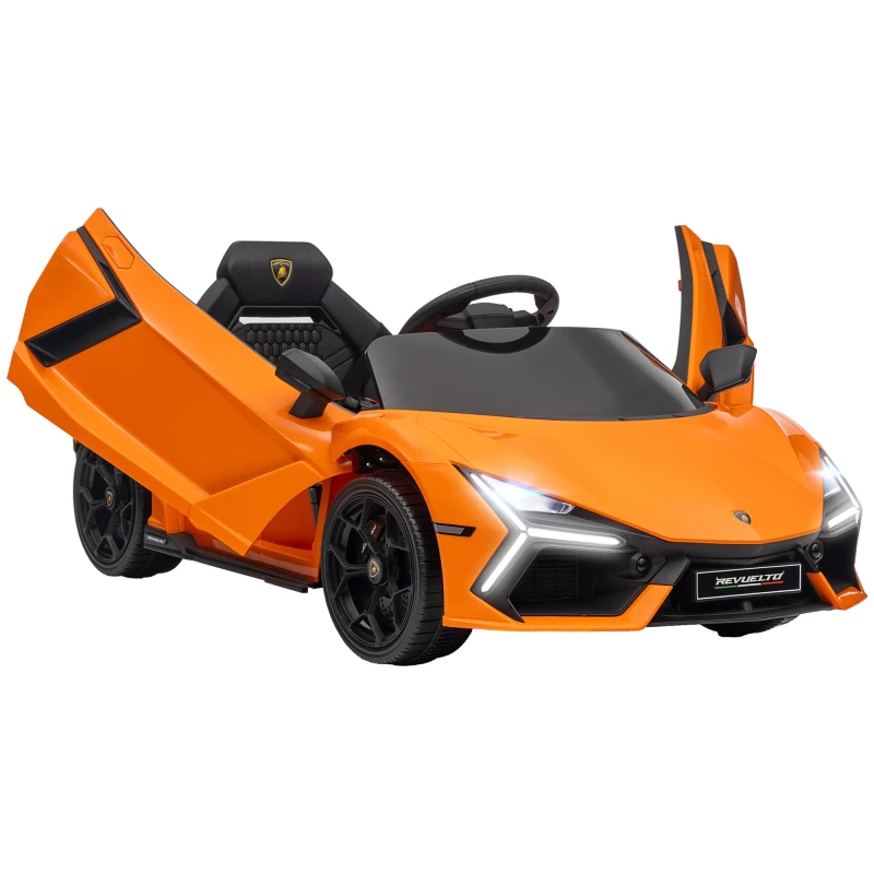 Image of Aiyaplay Lamborghini Revuelto Licensed Ride On Car W/ Suspension - Orange 370-330V70OG