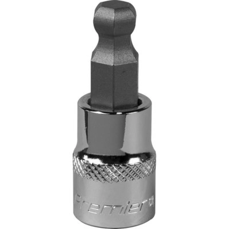 Image of Loops 9mm Ball-End Hex Socket Bit - 3/8" Square Drive - Chrome Vanadium Wrench Socket Multi