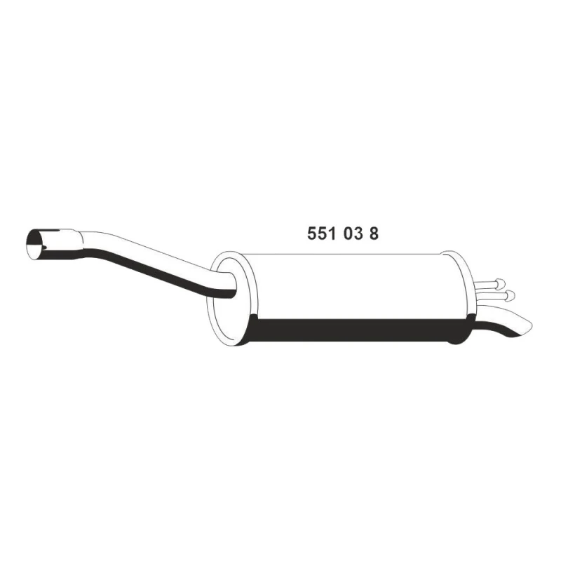 Image of ERNST 551038 Rear silencer End Silencer (3437)
