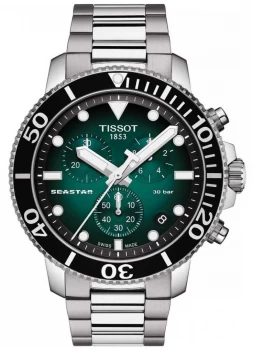 image of Tissot Seastar 1000 Chronograph Green Dial Stainless Watch