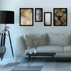Image of 4P3040SCT012 Multicolor Decorative Framed MDF Painting (4 Pieces)