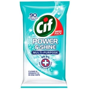 Image of Cif Power and Shine Multi Purpose Wipes - 90 Pack