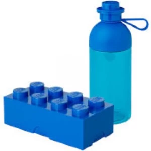 image of LEGO Storage Blue Lunch Set Bundle (Includes 1 Lunchbox and 1 Hydration Bottle)