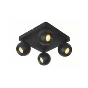 Image of Lucide FAVORI - Ceiling Spotlight - 4xGU10 - Black
