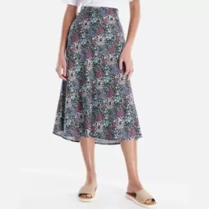 image of Barbour Willowherb Floral-Print Lyocell Midi Skirt - UK 10