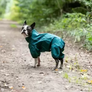Image of Hugo & Hudson Teal Protective Dog Coat Overalls Teal (Blue)