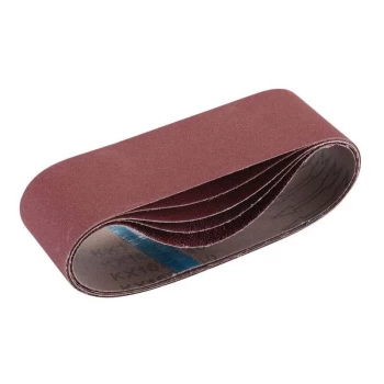 Image of 09239 Cloth Sanding Belt, 75 x 533mm, 80 Grit (5 Pack) - Draper
