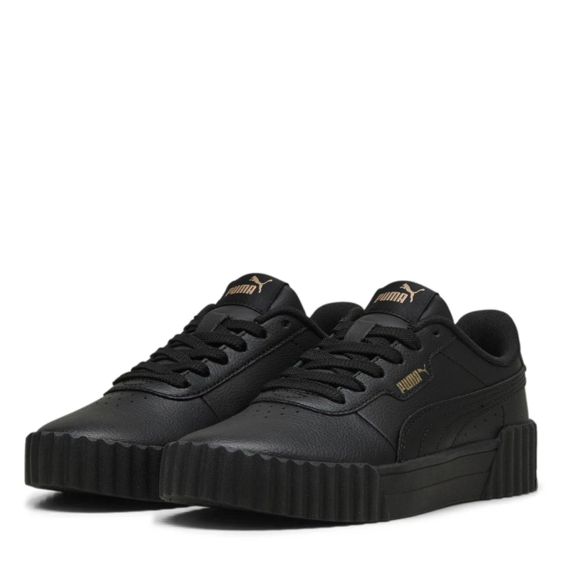 Image of Puma Carina 3.0 Trainers Juniors Black/Gold female 5.5 (38.5)