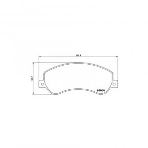 image of Front Brake Pad Set BREMBO P 85 115