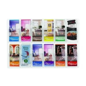 Image of Safco 12 Pocket Deluxe Pamphlet Literature Rack 5604CL