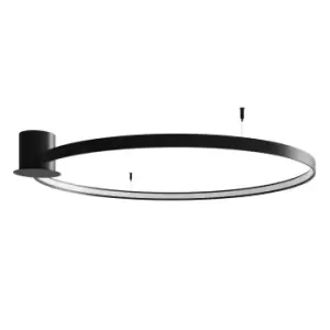 image of Rio Integrated LED LED Semi Flush Light, Black, 4000K, 7820lm