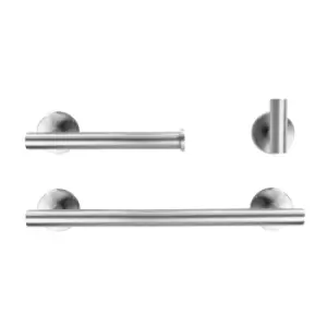 image of Stainless Steel Bathroom Bars - Set of 3 M&amp;W