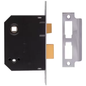 Image of Union 2294 Mortice Bathroom Lock Chrome Finish 63mm 2.5" Box