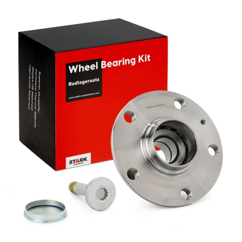 Image of STARK SKWB-0180019 Wheel bearing kit Rear Axle both sides, with grease cap Wheel Bearing Kit (654)