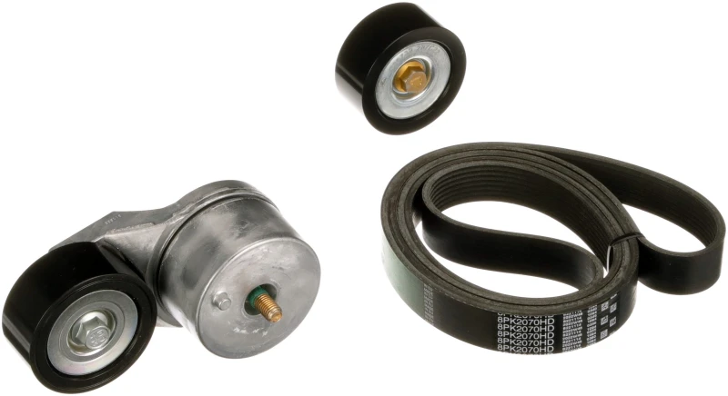 Image of GATES K018PK2070HD V-ribbed belt set FleetRunner Micro-V V-Ribbed Belt Set (542)