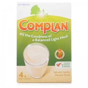 image of Complan Vanilla Flavour Nutrition Drink 4 x 55g Sachets