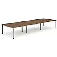 Image of dynamic Computer Desk Evolve Plus B6P12WNTS Walnut 3600 mm x 1600 mm x 730 mm
